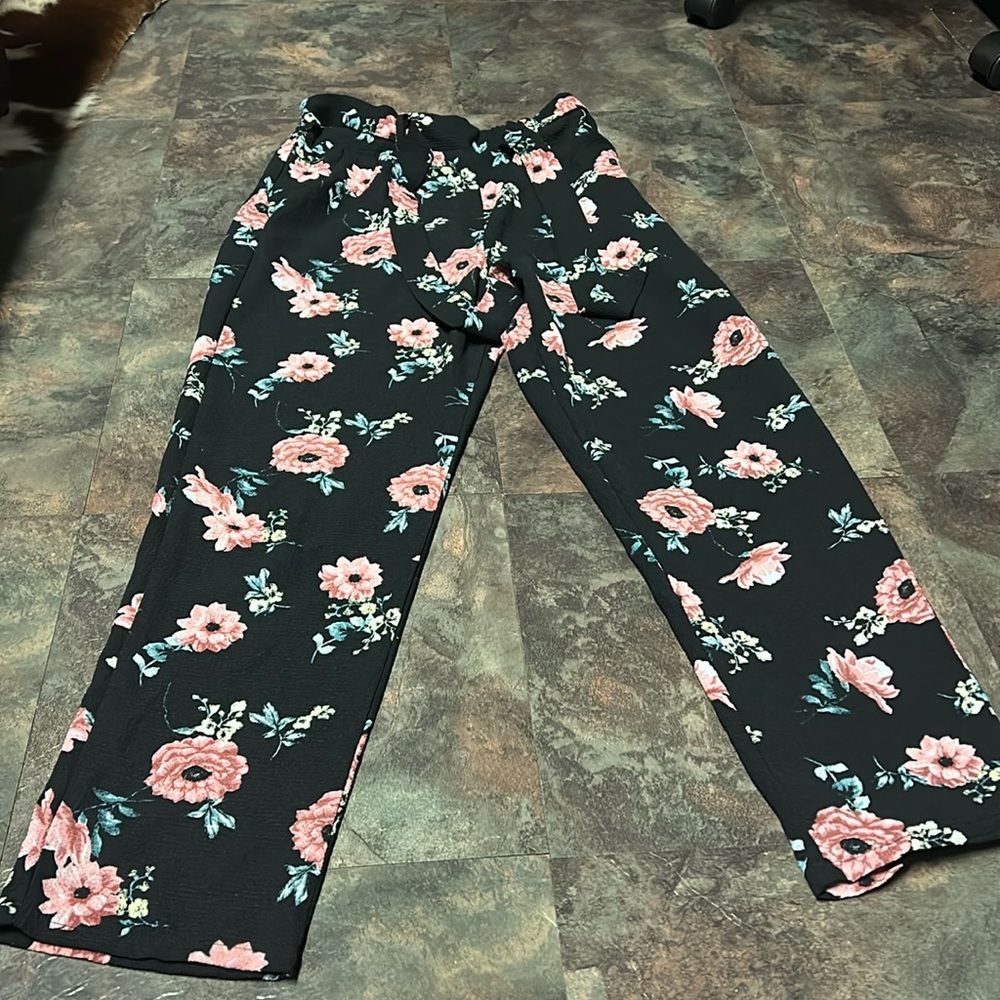 Worn flowy pants